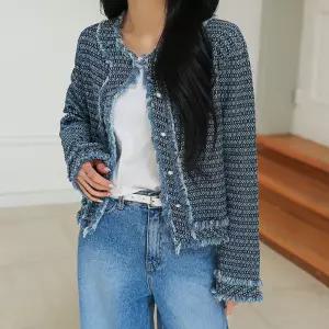 [시크폭스] 아르만 데님 트위드 자켓_61JK1595