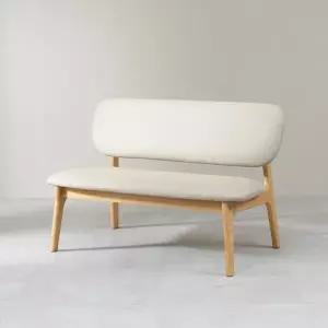 헤닝 마이홈 낮은 원목 2인 벤치의자