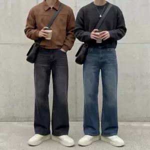부츠컷 와이드플레어핏 청바지 워싱데님팬츠 블랙진 흑청 진청 연청