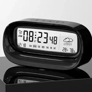 디지털 탁상 시계 온도 전자 습도계 온습도 탁상 시계 알람 온습도계