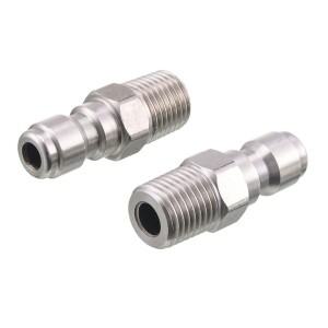 [호환품]2Pcs 압력 와셔 커플러 1/4 퀵 커넥트 남성 NPT 피팅 5000 PSI