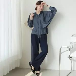 [르포엠]슈아르 타이블라우스 모던 셋업