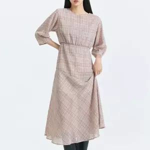 [미쏘] 체크 롱 원피스 (MIWOWB943B-T)