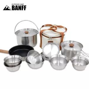 [밴프]밴프 카포 스텐코펠세트 3-4인 캠핑 야외 취사용품 식기 12P 전용가방