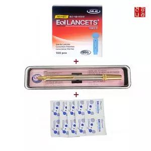 국산구성 사혈침100+동화스텐사혈기1+알콜솜10/수지침