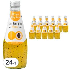 돌체리듬 바질씨드 드링크 망고맛, 290ml, 24개