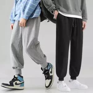 남녀 특양면 밴딩 조거 스웨트 팬츠 남자 여자 가을 겨울 면 트레이닝 바지 회색 츄리닝 운동복 기모 선택