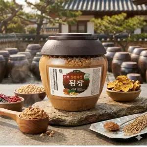 기픈샘 순창 상황버섯 된장 2kg 대용량 전통 발효장 구수한 찌개용 된장