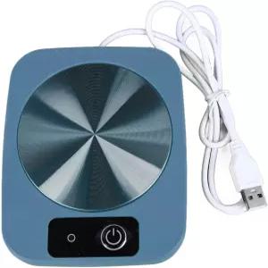 커피 머그 워머 55°C 스마트 정온 코스터 USB 전원 우유 컵 히터 패드 가정용 주방 사무실(파란색)