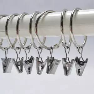커튼 다용도 메탈 후크링 커튼 집게링 거실 침실 커튼용 주방 정리 행거 욕실 의류 옷장
