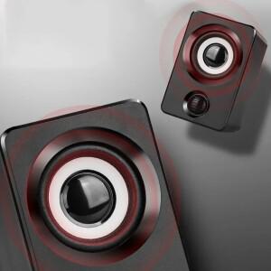 미니 컴퓨터 스피커 USB 유선 범용 스테레오 사운드 휴대용 PC 데스크탑 노트북 생활용