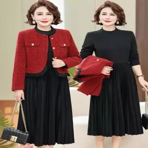 50대하객룩 정장 상견례 결혼식하객룩 긴팔 우아한 하객원피스