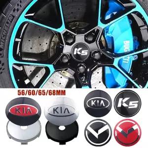자동차휠캡 4개 56/60/65/68MM 자동차 스타일링 알루미늄 휠 센터 허브 캡 스티커 기아 K5 K K6 옵티마 쏘