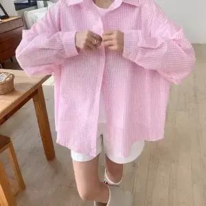 오버핏 고방체크 남방 셔츠