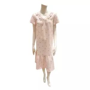 [트라이엄프](대전신세계)구김이 적고 쾌적한 착용감 폴리요루 곰돌이 나염 여름 반팔 여성 원피스 잠옷...