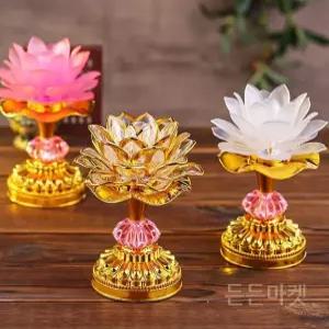 불교 연꽃 램프 LED 연꽃등 연등 법당 불교용품 조명 오신날 부처님 연화등