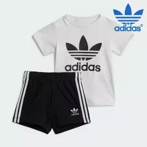 [아디다스][세일] 아디다스 아동 세트 /g2- JE0521 / SHORT TEE SET 베이비 쇼츠 앤 반팔티 세트