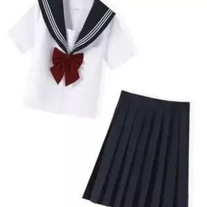 반팔 세라복 세트 네이비 일본교복 블라우스 졸업사진