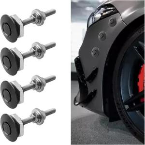 4PCS 범용 알루미늄 차량 후드 핀 퀵 릴리스 잠금 래치 범퍼 번호판 클립 키트 푸시 버튼 보닛 직경