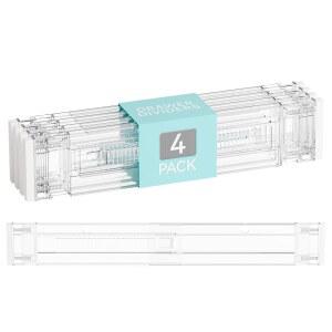 투명 아크릴 서랍 칸막이 4팩 확장형 조절식 양말 속옷 주방 정리 분리기