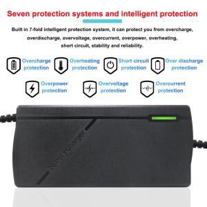 12V 24V 36V 48V 60V 72V 충전기 2A 3A 5A 리튬 배터리 팩 42 54.6 67.2 84V DC EU 스마트 지능형 고속 충