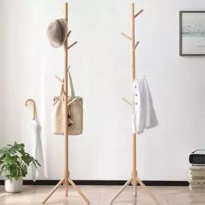 우드 스탠드옷걸이행거 원룸자취방행거 고정식 행거 이동식 조립식 원목 가게