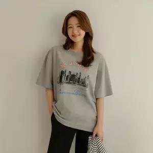 [66-120] 뉴오 빈티지 프린팅 오부 티