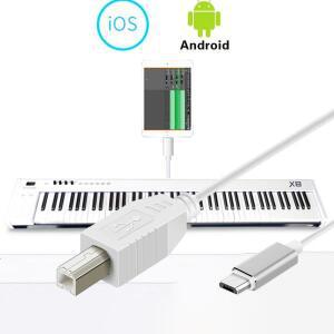 안드로이드 용 iPhone iPad USB B OTG 케이블 어댑터 Samsung Xiaomi-Midi 컨트롤러 전자 음악 악기 프린터