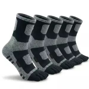 더엘피스 남자 두꺼운 쿠션 장목 스포츠 발가락 등산양말 5켤레
