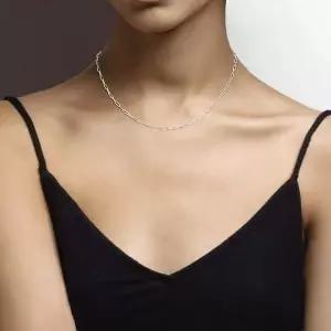 데일리 심플 레이어드 얇은 체인 초커 목걸이 초커목걸이