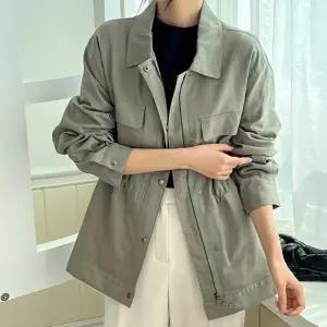 봄 후드야상 야상점퍼 간절기점퍼 포인트스트링자켓