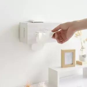 각티슈 비닐랩 공간활용 부착식벽걸이 티슈거치 Fixer 각티슈거치대