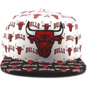 야구 모자 베이스볼 마라톤달리기 미첼 앤 네스 시카고 불스 뉴 2톤 올 오버 화이트 블랙 레드 에라 스냅백