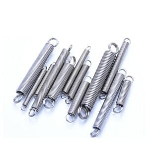 2-30pcs 304 스테인레스 스틸 더블 코일 L 자형 장력 스프링 강철 와이어 직경 0.6mm Od 5mm 길이 20mm-200