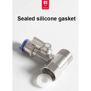 호환 RO 정수기 입구 티 볼 밸브 304 스테인리스 스틸 1/2  3/8 PE 파이프 퀵 커넥터 앵글 스위치 부속품