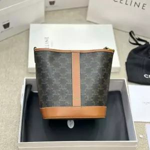 셀린느 스몰 버킷 - 트리옹프 캔버스 & 카프스킨 191442CAS04LU