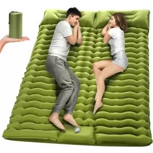 백패킹매트 캠핑 발포 매트 야외 2인 여행 침대 에어 캠핑용 더블 슬리핑 패드 팽창 하이킹용 베개 매트리