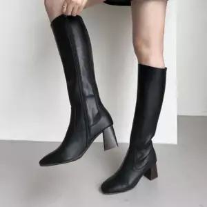 인기상품 소가죽 빅사이즈 세련된 라인 여성 롱부츠 5FWY [WFJZ5VD_260405]