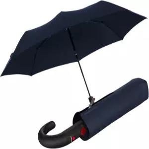 곡선 손잡이와 휴대용 케이스가 있는 Knirps T.260 중형 자동 클로즈 레인 우산 - 컴팩트 방풍 여행용 직경