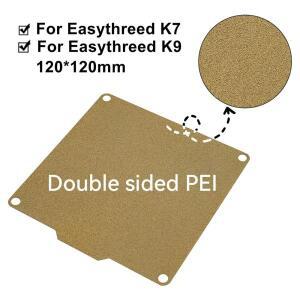 3D 프린터 X1 K1 K7 K9 K2PLUS 질감 스프링 강판 안전 사용 양면 PEI 시트 120x120mm