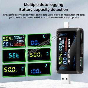 전압계 전류 전압 용량 배터리 테스터 파워 USB 닥터 충전기 뱅크 볼트 타입 미터
