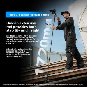 YC Onion Nano 퀵 릴리스 원버튼 리프트 미러리스/DSLR 수직 촬영용 휴대용 모노포드