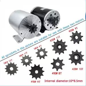 소형 체인 휠 전기 자전거 스쿠터 기어 8T 9T 10T 11T 25H T8F 410 420 428 MY1020 BM1109 ZY1020 모터에