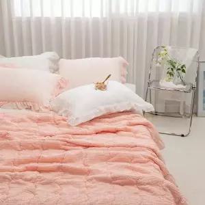 J리빙 스텔 간절기이불 Q 피치핑크 단품