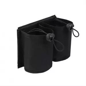필수품 캐리어 컵홀더 가방 수납 포켓 2구 텀블러 커피 음료 거치대 블랙