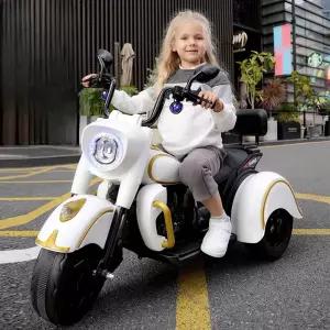 어린이 전동 오토바이 3륜 2인승 장난감 충전식 유아
