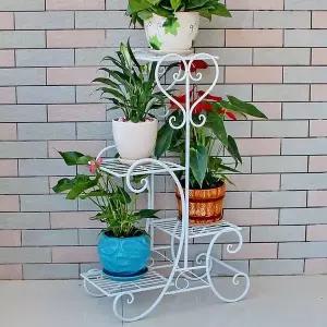 [RIZPICK]화분진열대 조립 화이트 화분 화분선반 인테리어 선반