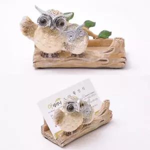 인테리어 부엉이 명함 꽂이 테이블 풍수 장식 소품