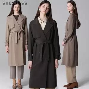 [쉬즈미스][쉬즈미스(SHESMISS)] 벨티드 더블 버튼 트렌치코트 (택가격:398000원)