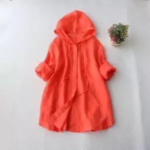 여사친 캐주얼 여름 점퍼 후드 얇은 코트 빅사이즈 래쉬가드 에어컨 바람막이 긴팔 CH2